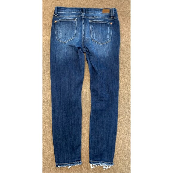 Judy Blue Skinny Fit Jeans Womens 11/30 Distressed Stretch Whiskered Y2K Denim - Picture 3 of 9